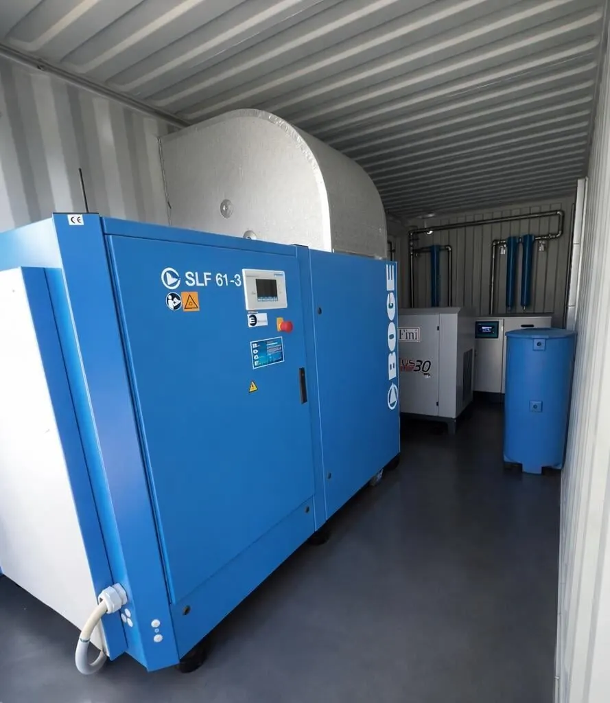 Sala Compressori Container Navale BOGE SLF61-3 Air Service Alba