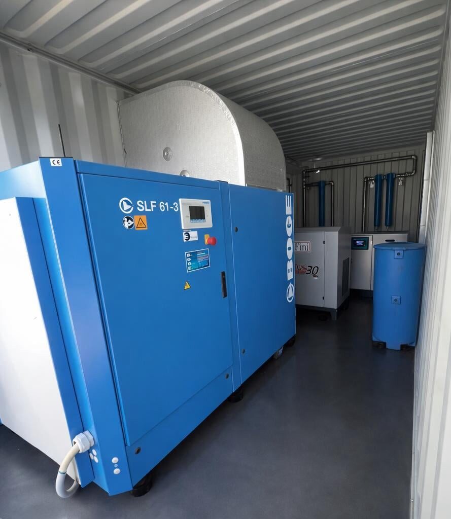 Sala Compressori Container Navale BOGE SLF61-3 Air Service Alba